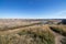 Orkney Viewpoint, Alberta, Canada - September 23, 2021: Tourists taking photographs of the Red River on an autumn day near