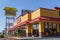 Orlando, Florida, USA - CIRCA, 2019: Popeyes restaurant building, which served fried chicken and New Orleans style cuisine for