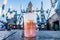 ORLANDO, FLORIDA, USA - DECEMBER, 2017: BUTTERBEER, famous drink from Harry Potter Movie containing 0% alcohol, at The Wizarding W