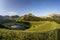 Orlovacko lake in Sutjeska national park Zelengora mountain