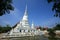 Ornament: Beautiful white pagodas with clear sky