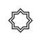 Ornament muslim icon flat vector template design trendy