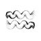 Ornament of wavy lines. Vector isolated illustration