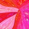 Ornamental abstract skew wave background in neon pink and orange pattern with stained glass effect