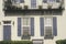 Ornamental apartment windows and balcony, Savannah, GA
