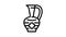 ornamental arabian jug line icon animation