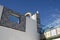 Ornamental arch on roof top terrace in Tunisia