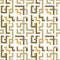 Ornamental beautiful greek key meanders golden colors seamless pattern. Modern patterned vector background. Colorful ancient