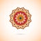 Ornamental colorful mandala. Stylish geometric pattern in orient