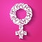 Ornamental decorative gender female symbol