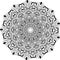 Ornamental diwali pattern. Mehndi mandala, Indian Henna. Black and white tattoo design or pattern. Vector illustration