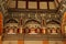 Ornamental doom and ceiling in ministry hall- dharbar hall- of the thanjavur maratha palace