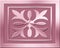 Ornamental emblem in two shades of Pastel Pink
