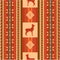 Ornamental ethnic pattern with lamas