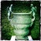 Ornamental flower pot with angels