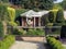 Ornamental Garden with Topiary and fountain