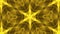 Ornamental geometric kaleidoscope light show star moving pattern yellow New quality universal motion dynamic animated