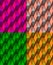 Ornamental geometric seamless pattern. Modern rhomb pixel perfect bright design, transparency effect. Four different