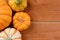 Ornamental Gourds on Rustic Wood Planks