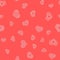 Ornamental Heart Random Seamless Pattern