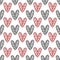 Ornamental hearts pattern. Valentines day design. Printable textile pattern