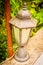 Ornamental Lamp On Village House Garden