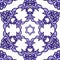 Ornamental mandala and fractal effect of embroidery snowflake