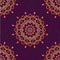 Ornamental mandala seamless pattern