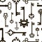 Ornamental medieval vintage keys pattern
