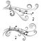 Ornamental music notes