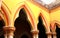 The ornamental pillars and arches of the palace of bangalore.