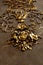 Ornamental plant gold wall