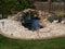 Ornamental pond in garden