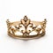 Ornamental Royal Crown Inspired Gold Ring On White Background