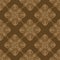 Ornamental seamless pattern design. Diamond repeating tiles warm brown red