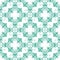 Ornamental seamless pattern design. Diamond tites radial decors - turquoise green