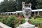 An ornamental stone urn in the Italian Garden