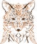 Ornamental tribal style fox silhouette