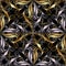 Ornamental vintage 3d seamless pattern. Black patterned vector d