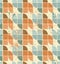 Ornamental worn textile geometric seamless pattern, vector decor
