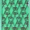 Ornamental wrought iron green wall grunge fabric