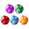 Ornamented Christmas balls