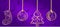Ornamented Winter Holiday Props Baubles Fir Tree Sock Purple