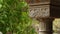 Ornaments in chapiter column in ancient muslim palace of Alcazaba, Malaga, Spain