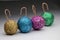 Ornaments for christmas used in decorating christmas trees. Homemade Decorative balls for christmas