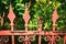 Ornate antique Victorian iron metal garden fence