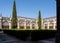 Ornate arches around cloisters at Monastery of Batalha near Leiria in Portugal