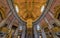 Ornate baroque interior with a marble altarpiece of the Igreja dos Clerigos church in old town Porto, Portugal