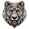 Ornate Bear Head Tattoo Design With Flawless Line Work