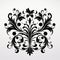 Ornate Black Floral Design: A Revival Of Baroque Realism And Decorative Arts